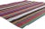 60678 Vintage Turkish Rainbow Stripe Kilim Rug, 05'08 x 07'01. Bright, bold, vintage and modern, this handwoven rainbow...
