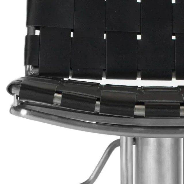 Modern Audrey Gas Lift Swivel Barstool in Black For Sale - Image 3 of 5
