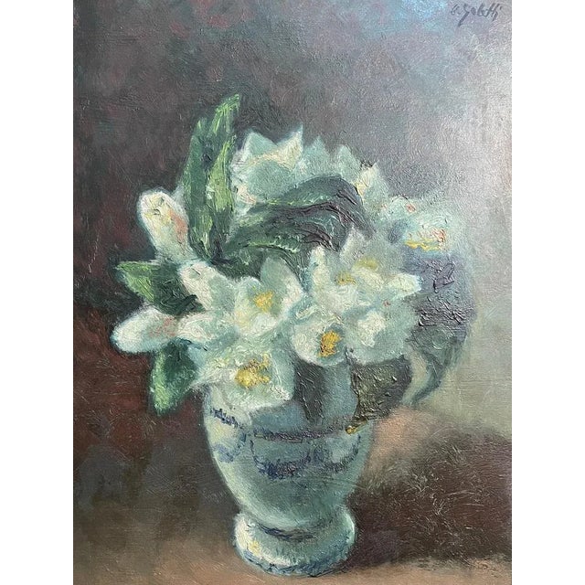 Galetti, Flowers, 20th Century, Oil Painting on Panel, Framed For Sale - Image 4 of 9