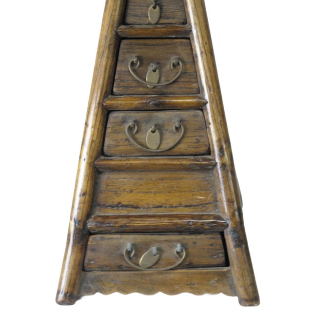 Early 19 Century Antique Small Objects Holder With 4 Drawers For Sale In Greensboro - Image 6 of 8