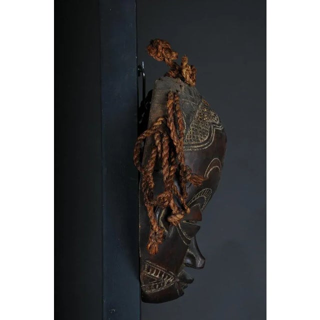 Antique Carved Wood Mask For Sale - Image 6 of 10