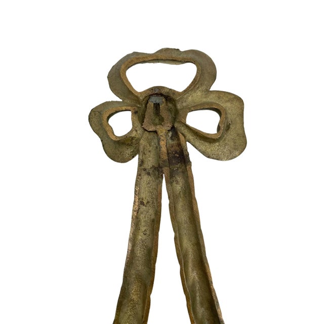 Vintage Brass Bow Decorative Wall Accent For Sale In New York - Image 6 of 9