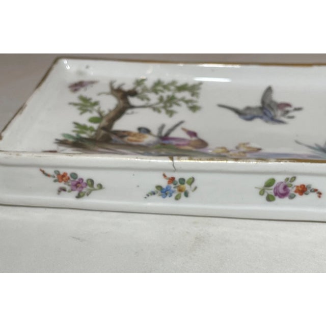 Antique Painted 1800's French Samson & Co. Porcelain Jewelry Tray Vanity Dish For Sale - Image 13 of 14