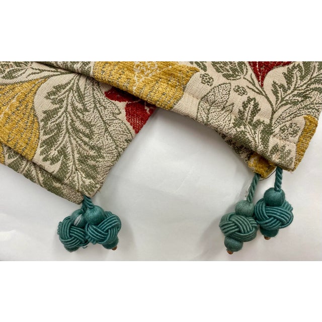 3 Piece Toss Pillow and Throw Set in a Renaissance Inspired Floral Pattern - Made in Wales For Sale In Dallas - Image 6 of 9