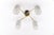 Gold Mid-Century Modern Four-Armed Brass and Glass Lamp, 1950s For Sale - Image 8 of 13
