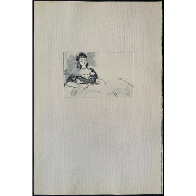 A lithograph after edouard manet from "die skizzenmappe - zeichnungen französischer meister des neunzehnten jahrhunderts"...