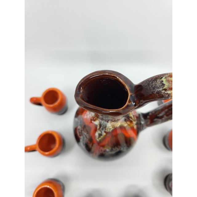 Vallauris Ceramic Coffee Service, 1960, Set of 9 For Sale - Image 12 of 18