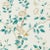 Sanderson Andhara Wallpaper in Teal/Cream - a Sample For Sale