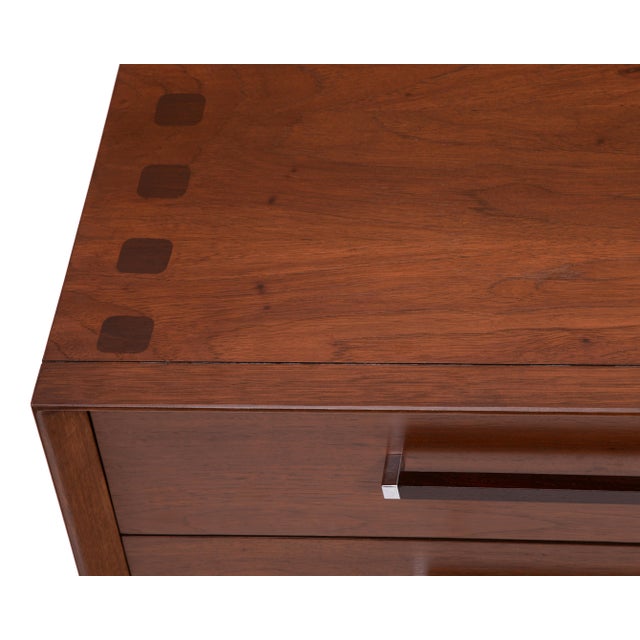 113 Lane "Tower Suite" Credenza Walnut Rosewood Chrome Mid Century 1970s For Sale - Image 9 of 18