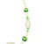 1930s Czech Bohemian Green/White Lamp Art Glass W/Mop Shell Bead Necklace For Sale - Image 4 of 5