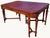 Hepplewhite Antique 1920s Federal Hepplewhite Walnut Dining Table 16" Leaf Self-Storing For Sale - Image 3 of 18