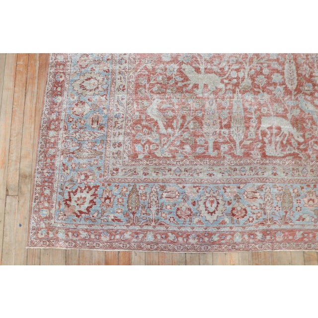 Early 20th Century Persian Meshed Animal Rug - 8'9" x 12'9" For Sale In New York - Image 6 of 12