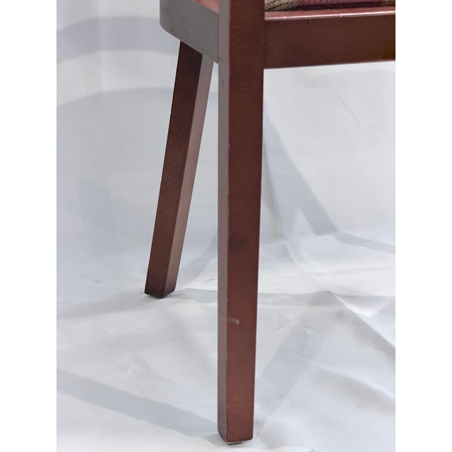 Late 20th Century Pair of KnollStudio Mid Century Modern Wood Armchairs For Sale - Image 9 of 10