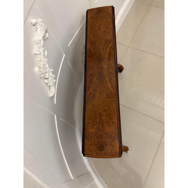 Victorian Burr Walnut Sutherland Table, 1860s For Sale - Image 9 of 13