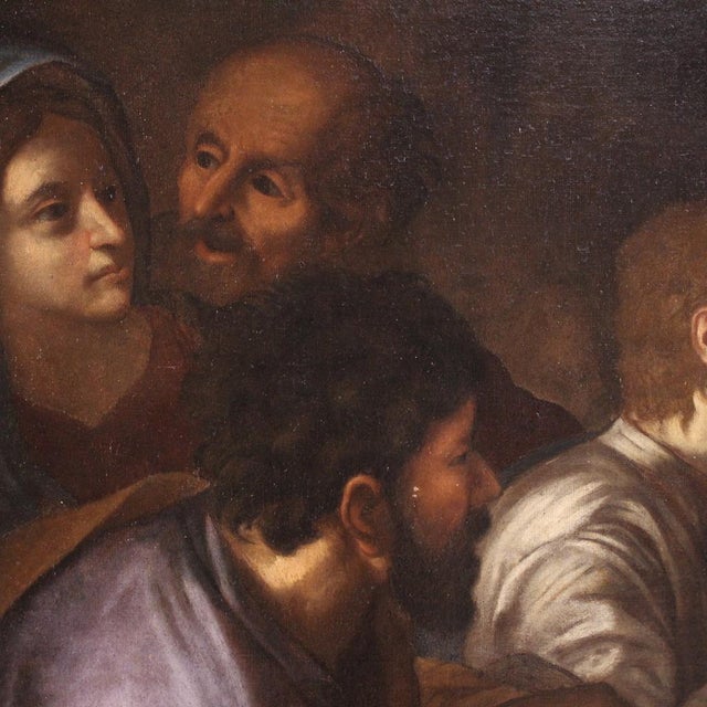 Italian Artist, Christ Among the Doctors in the Temple, 1660, Oil on Canvas For Sale - Image 14 of 16