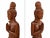 Brown Mid 20th Century Life Size Hand Carved Solid Wood Sawasdee Thai Women Greeter Statue For Sale - Image 8 of 11