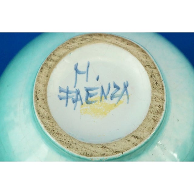 Turquoise Ceramic Bowl Vase by Pietro Melandri for Exfornace Calzi, Italy, 1920s For Sale - Image 16 of 18