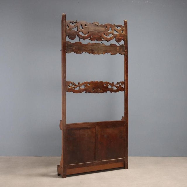 Wall Coat Rack in Walnut-Stained Beech For Sale - Image 11 of 12