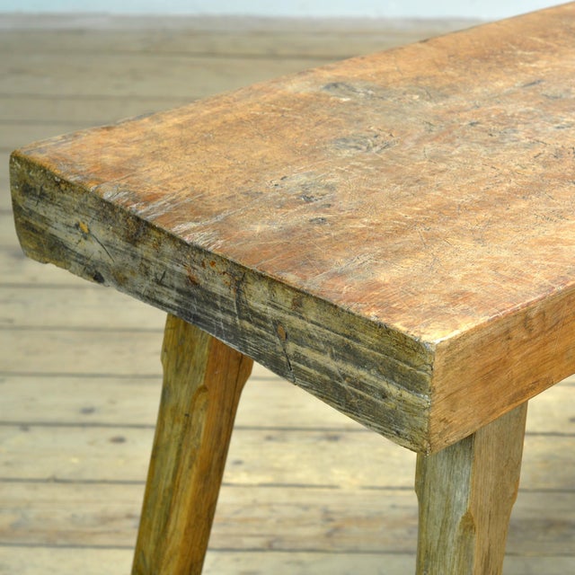 Vintage Oak Butcher's Table, 1920 For Sale - Image 6 of 12