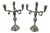 Antique Rococo Candleholders in 950 Silver, 1907, Set of 2 For Sale