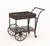 Wood Vintage Brown Painted Wicker Tea Trolley For Sale - Image 7 of 11