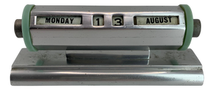 Art Deco Perpetual Desk Calendar in Chrome and Bakelite, 1920s