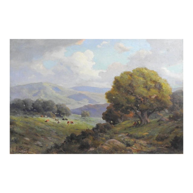 Vintage Angel Espoy Pastoral Landscape Painting For Sale