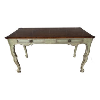Heritage Grand Tour Country French Style Walnut Writing Desk For Sale