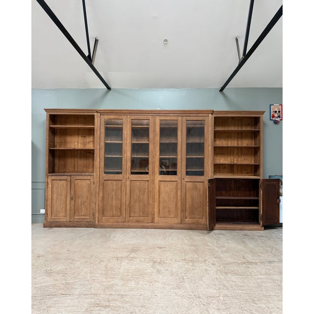 Large Antique Oak Bookcase, 1890s For Sale - Image 17 of 18