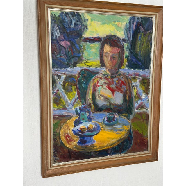 Bertil Eriksen, Café Scene, 1960s, Oil on Canvas, Framed For Sale - Image 18 of 18
