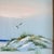 Gold Signed Oil Painting on Canvas Coastal Dunes in Gold Frame For Sale - Image 8 of 8