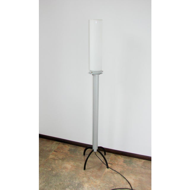 Metal Vintage Floor Lamp in Glass and Metal, 1980s For Sale - Image 7 of 11