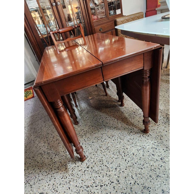 Farmhouse Late 20th Century Willett Wildwood Cherry Wood Dining Set For Sale - Image 3 of 15