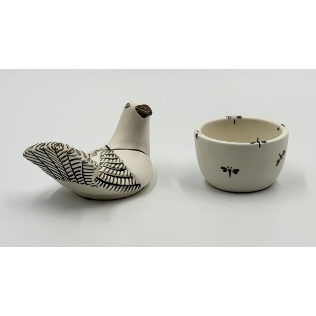 Emilia Castillo Taxco Porcelain & Pure Silver Dove Jewelry Box, Mexican Modern For Sale - Image 14 of 18