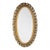 Early 1900s French Style Hand Carved Gilded Oval Beveled Wall Mirror For Sale