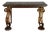 Console Table with Gilded Carved Cherubs and Green Alpine Marble Top For Sale