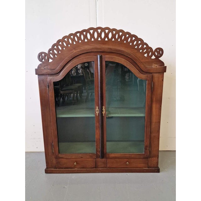 Large Biedermeier Style Wall Cabinet For Sale - Image 11 of 16