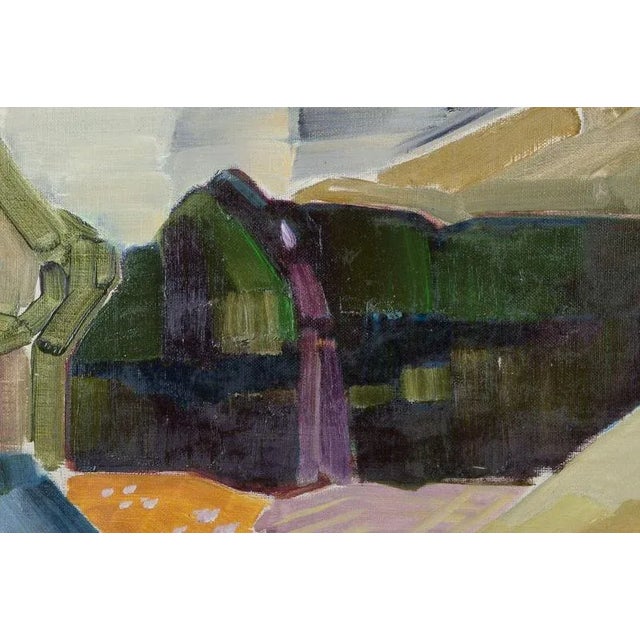 Modern Orla Lehmann, Abstract Landscape, 1968, Oil on Canvas For Sale - Image 3 of 7