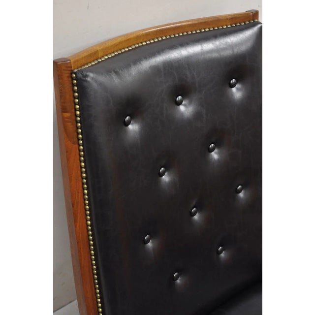 Barney Flagg for Drexel Parallel Walnut Sculpted Lounge Chair and Ottoman For Sale In Philadelphia - Image 6 of 13