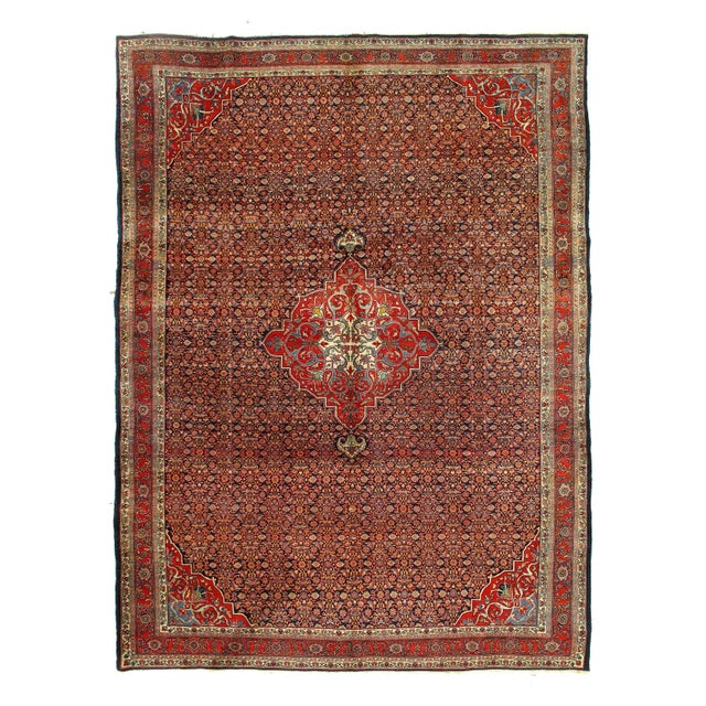 Textile Early 21st Century Navy Persian Bidjar For Sale - Image 7 of 7