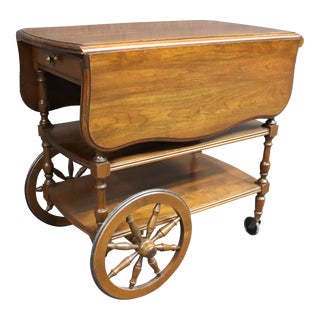 Pennsylvania House Expandable Cherry Tea Cart For Sale
