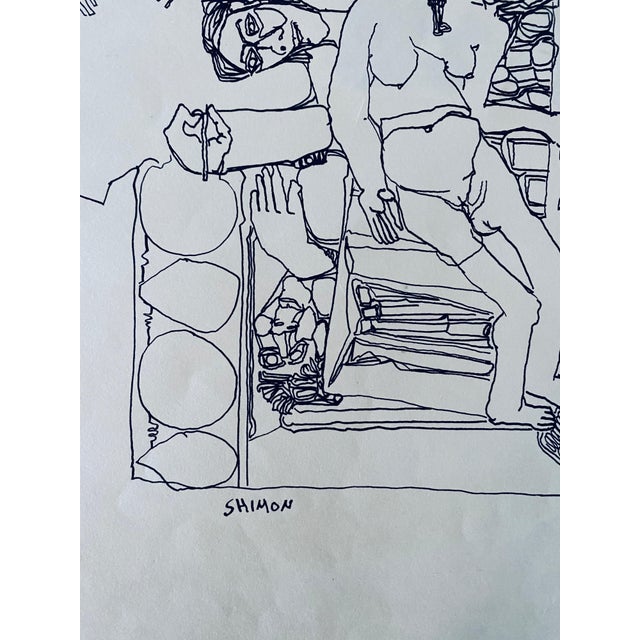 Drawing/Sketching Materials Paul Shimon, Abstract Expressionism Psychedelic Outsider Art Paul Shimon For Sale - Image 7 of 9