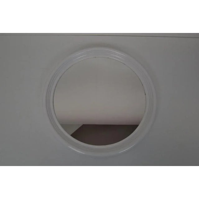 White Wall Mirror, Czechoslovakia, 1960s For Sale - Image 8 of 11