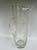 Vintage Clear Glass Pitcher With Etched Bamboo Leaves For Sale - Image 10 of 13