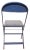 Early 20th Century 4 Vintage Folding Chairs in Blue Oilcloth Steel and Chrome by Cosco For Sale - Image 5 of 11