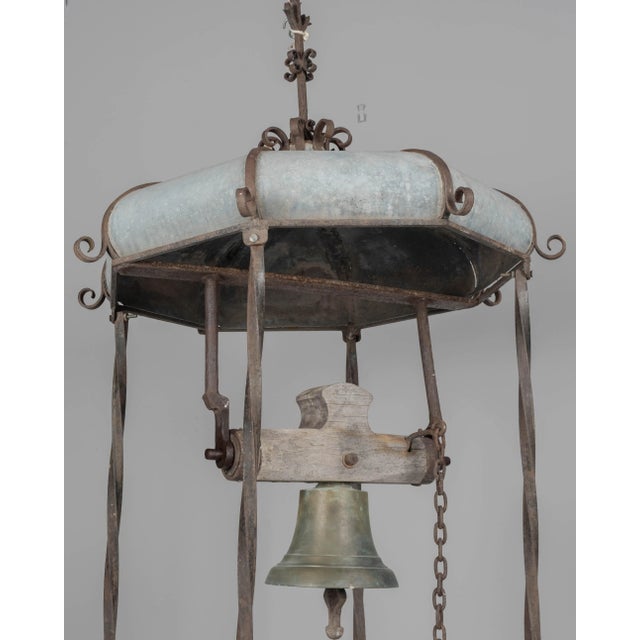 19th Century Bronze Bell With Roof Top Zinc Cupola For Sale - Image 12 of 13