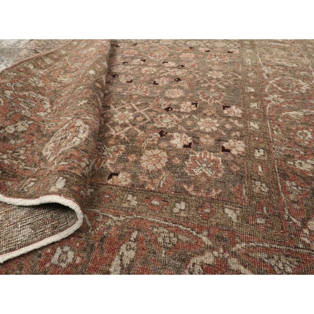 Galerie Shabab Collection Early 20th Century Handmade Persian Tabriz Accent Rug For Sale In New York - Image 6 of 6
