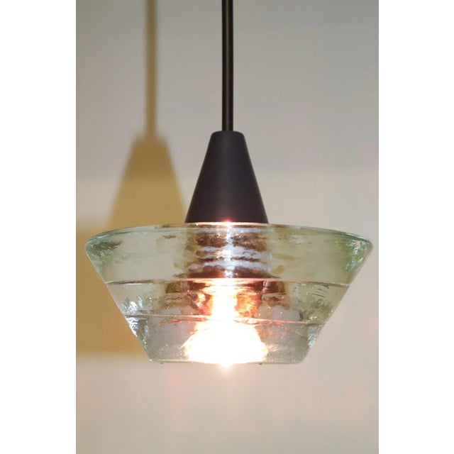 Transparent Mid-Century Modern Murano Glass Pendant Lamp For Sale - Image 8 of 13