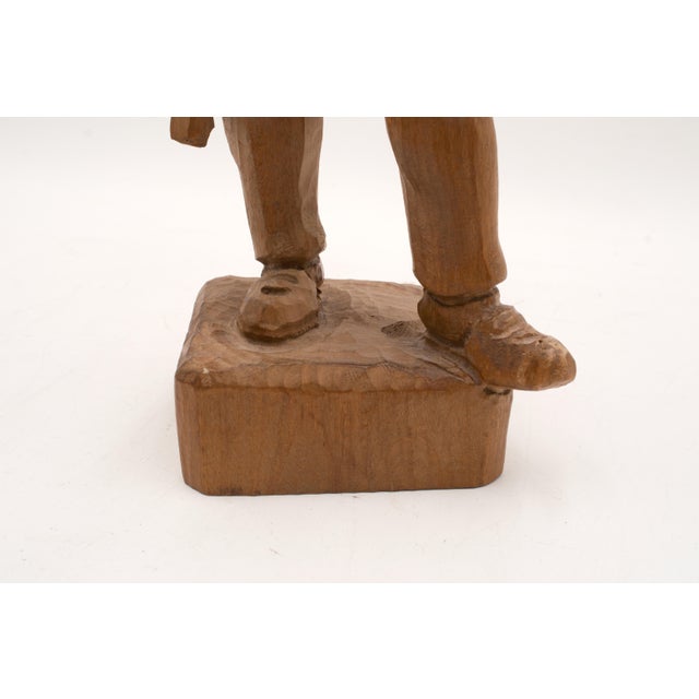 Vintage German Hand Carved Man W. Ladder Figure For Sale - Image 9 of 12