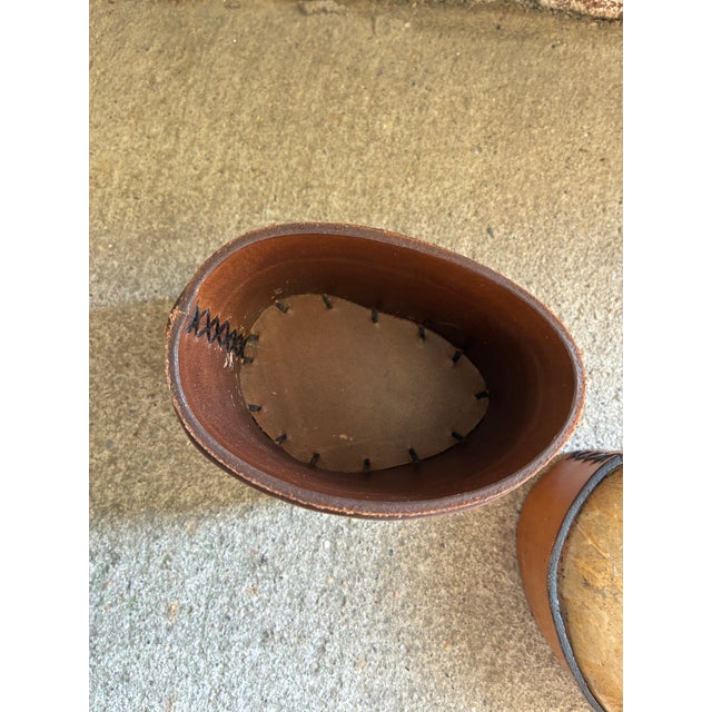 Vintage Leather Box With Stone Top For Sale - Image 12 of 12